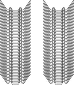 Deuba Kasklemmen RVS - 100 Stuks – Afmeting 85 X 30 X 1,5 Mm – Zilver