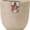 Capi Europe - Bloempot Bol Waste Rib NL - 35x34 - Terrazzo Beige - Voor Binnen En Buiten - KTBR932