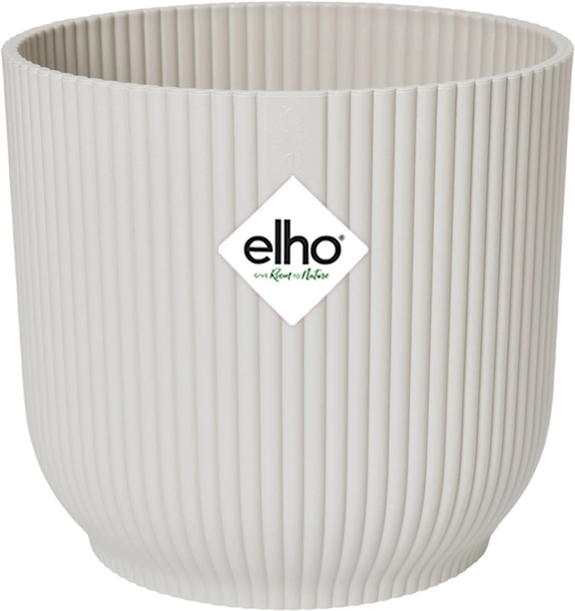 Elho Vibes Fold Rond 30 - Bloempot Voor Binnen - Ø 29.5 X H 27.2 Cm - Zijdewit - Afbeelding 4