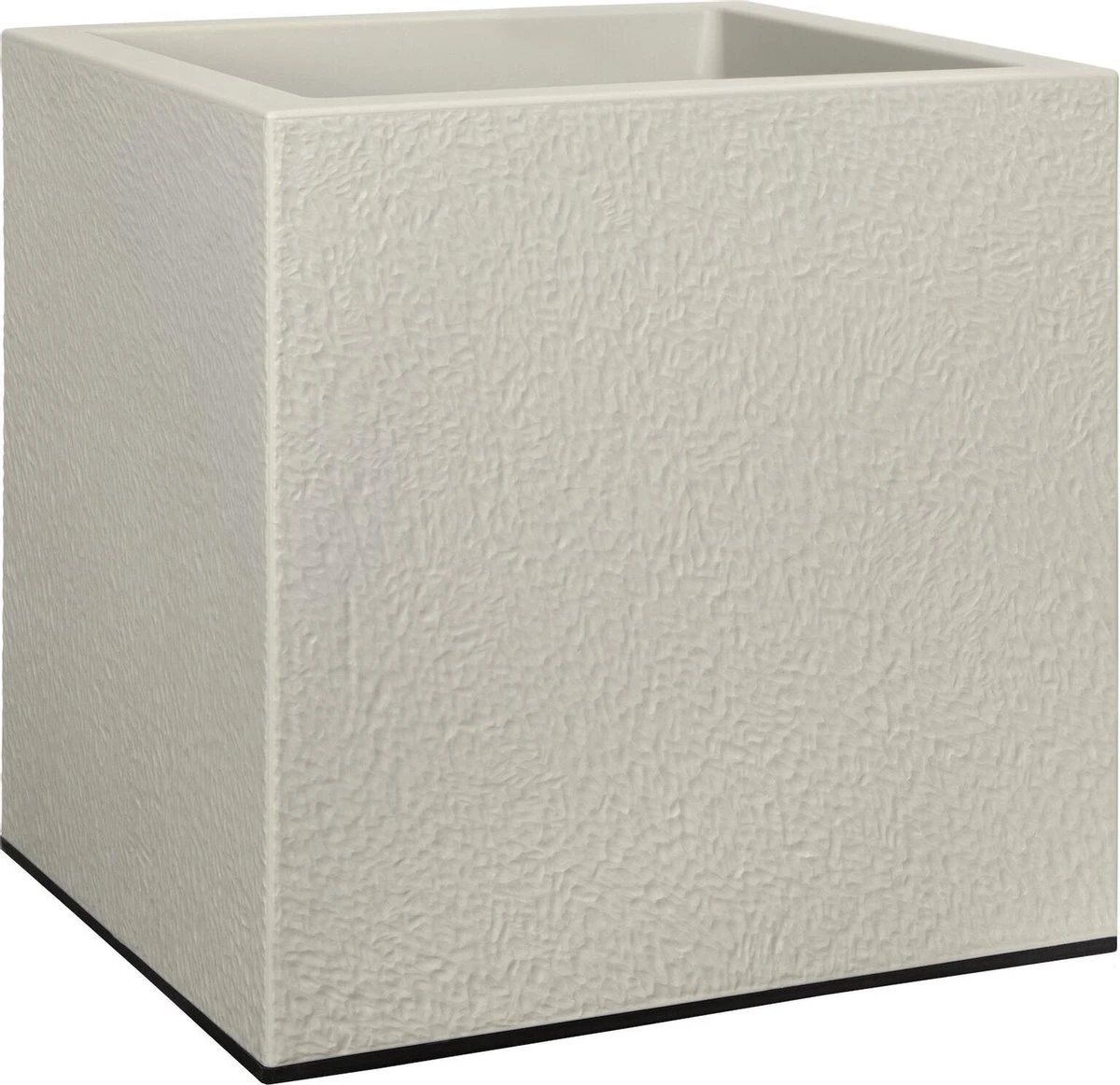 Elho Vivo Structure Finish Vierkant 40 - Plantenbak Voor Binnen & Buiten - Ø 39 X H 41 - Grijs/Warm Grijs - Afbeelding 2