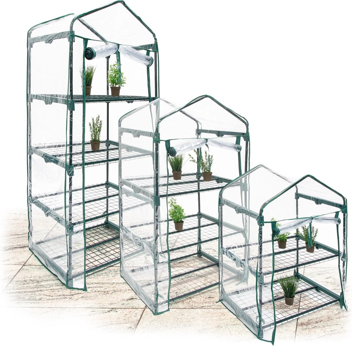 Relaxdays Tuinkas - Foliekas Balkon - Broeikas - Kweekkas - Verkrijgbaar In 3 Afmetingen - 4 - Afbeelding 2