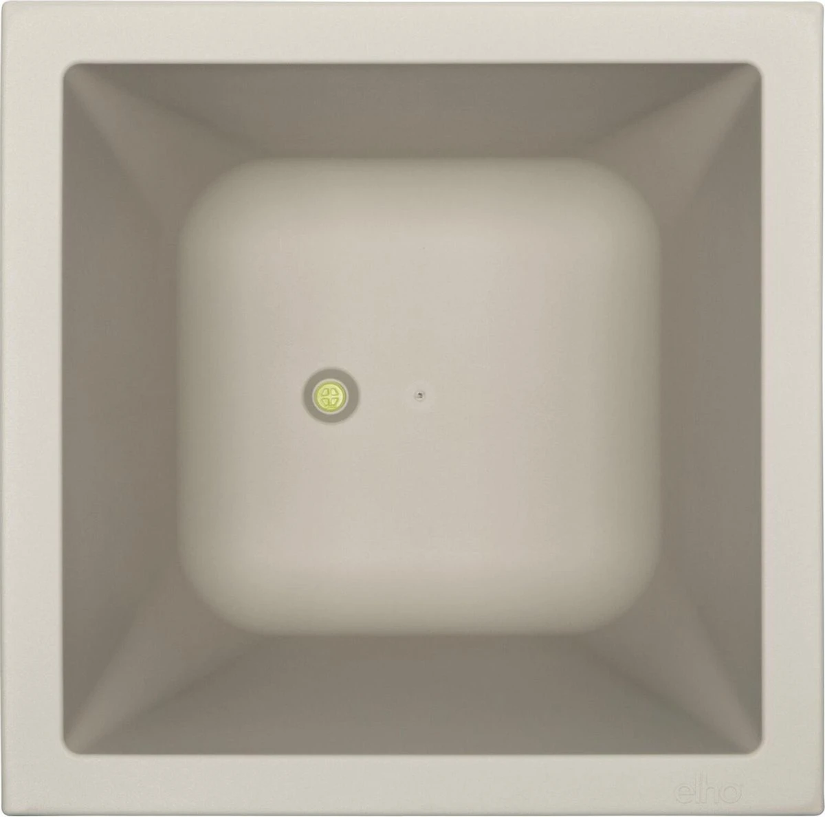 Elho Vivo Structure Finish Vierkant 40 - Plantenbak Voor Binnen & Buiten - Ø 39 X H 41 - Grijs/Warm Grijs - Afbeelding 3