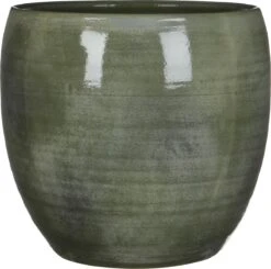 Mica Decorations Lester Bloempot - H31 X Ø33 Cm - Terracotta - Groen
