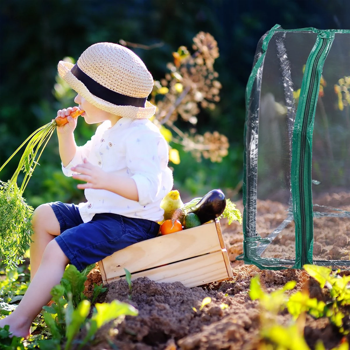 Relaxdays Kweekkas Tunnel Met Raam - Kleine Tuinkas - Ronde Broeikas - Kunststof Hobbykas - Afbeelding 9