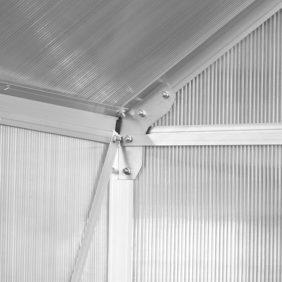 FUXTEC Tuinkas 5,9m² - Broeikas - Kweekkas - Hobbykas - Aluminium/holle Kamerplaat - FX-GWH159 - Afbeelding 11