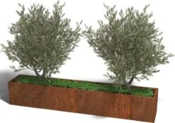 MySteel Cortenstaal Plantenbak Texas Xxl L240 X B40 Cm - Hoogte: 40 Cm