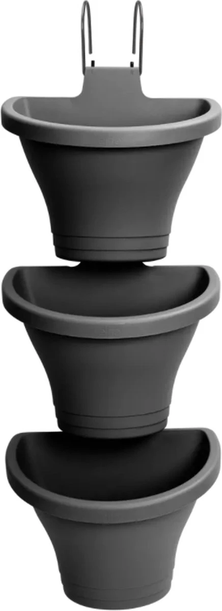 Elho Corsica Vertical Forest 24 - Bloempot Voor Balkonbuiten - Ø 26.7 X H 29.7 Cm - Zwart/Antraciet - Afbeelding 16