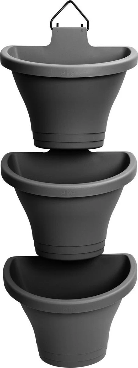 Elho Corsica Vertical Forest 24 - Bloempot Voor Balkonbuiten - Ø 26.7 X H 29.7 Cm - Zwart/Antraciet - Afbeelding 17