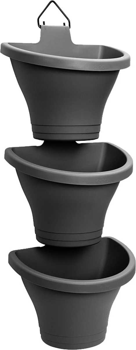 Elho Corsica Vertical Forest 24 - Bloempot Voor Balkonbuiten - Ø 26.7 X H 29.7 Cm - Zwart/Antraciet - Afbeelding 14